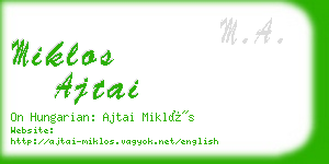 miklos ajtai business card